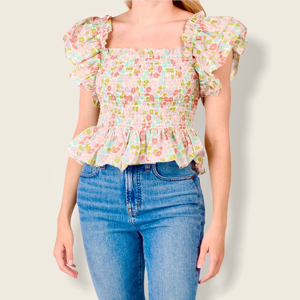 Love the Label Smocked Bodice Top